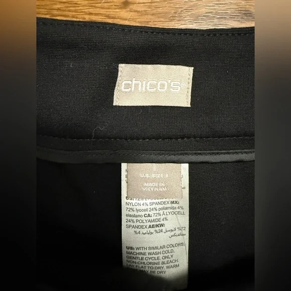 NWT Chico’s black slim fit pants dress, casual, work pants size 8 - Picture 3 of 11